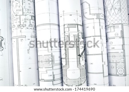 Image of several drawings of the project  /Project drawings   