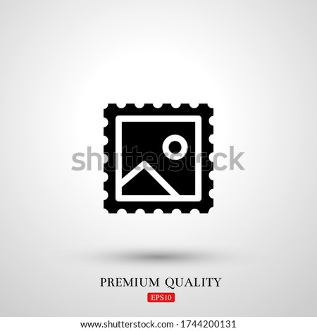 postage stamp icon. Vector illustration EPS 10.