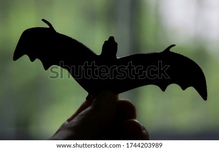 salvador, bahia / brazil - may 28, 2020: toy replica of bat animal. 
