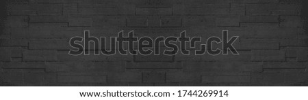 Black anthracite dark stone concrete boards texture background panorama banner long, with copy space
