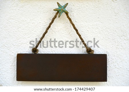 Wood signs and rope