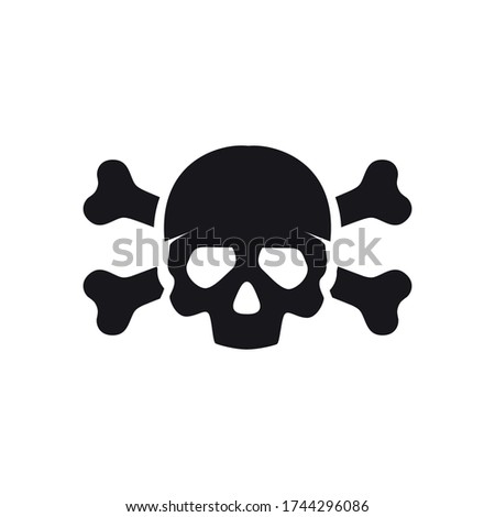 Skull and crossbones vector illustration