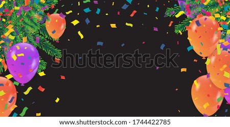 Abstract Background with Shining Colorful Balloons. Birthday, Party, Presentation, Sale , new year