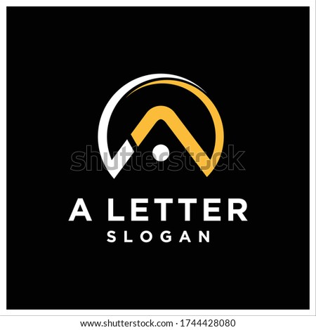 letter a logo vector design graphic initials