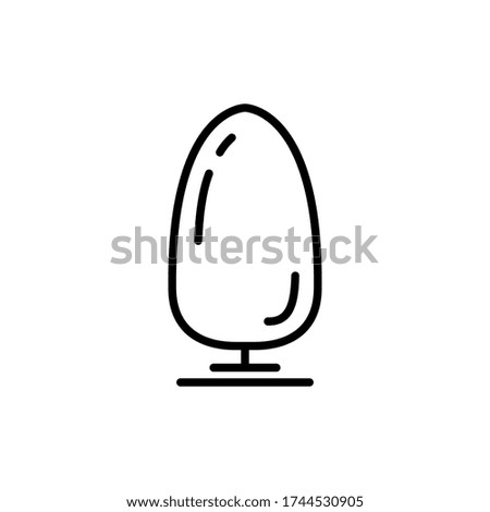 Line tree icon isolated on white background. Minimalistic outline style. Vector illustration.