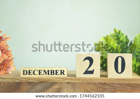 December 20, Cover natural Calendar, Appointment Date design.