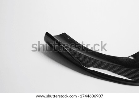 Carbon tuning parts isolated white background 