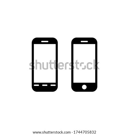 
black & white vector mobile object. Mobile phone Icon vector
