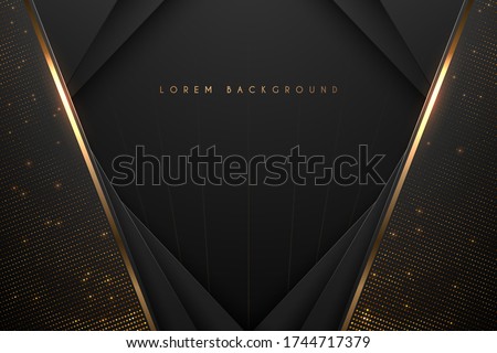 Abstract black and gold luxury background Royalty-Free Stock Photo #1744717379