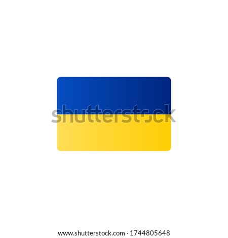 ukraine flag vector. country flag isolated on white background