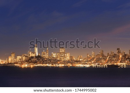 San Francisco skyline at dusk