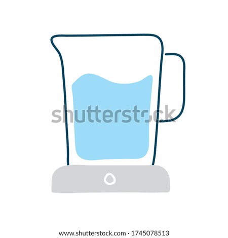 water jar flat style icon design, Cook kitchen eat and food theme Vector illustration