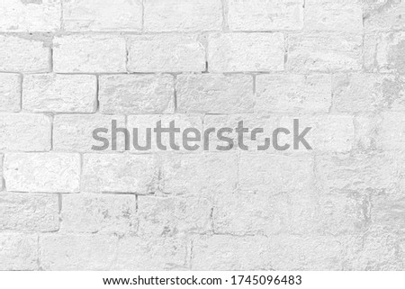 Aged grungy coarse stonework city. Modern art decor cellar house. Bumpy vintage facing granite fortress yard 3D design.Carved rural facade fortified tower.Backdrop of white ground floor castle mansion