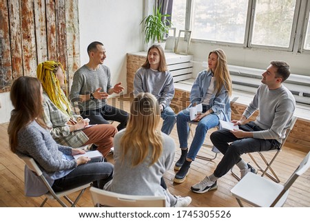 anonymous alcoholics community of people who share their experiences, strengths and hopes with each other to solve their common problem and help others get rid of alcoholism Royalty-Free Stock Photo #1745305526