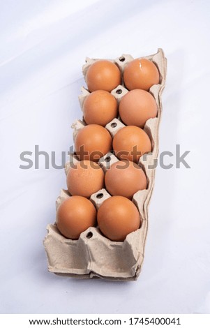 Eggs pack separated from the white background.