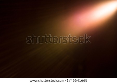 Abstract Natural Sun flare on the black - image