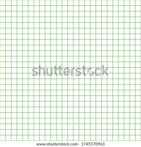 Grid paper. Abstract squared background with green graph. Geometric pattern for school, wallpaper, textures, notebook. Lined blank on transparent background.
