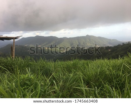 Picture of the northern range taken from Paramin  Trinidad