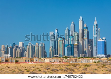 Dubai Marina amazing skyscrapers, United Arab Emirates