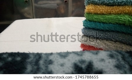 folded towels good for background