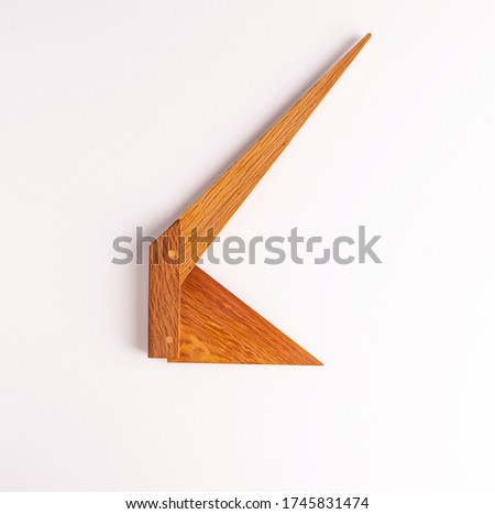 Wood drawing square at white background