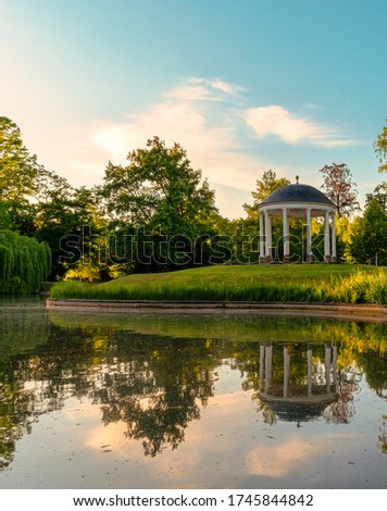 Temple at "Parc de l'Orangerie" in Strasbourg, France Royalty-Free Stock Photo #1745844842