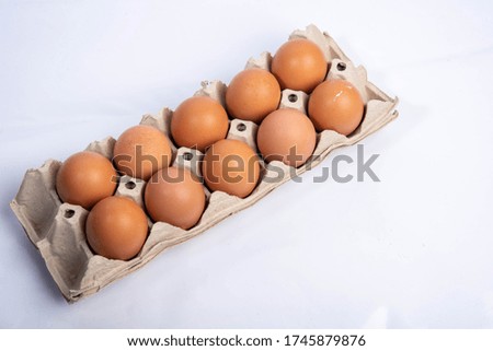 Eggs pack separated from the white background.