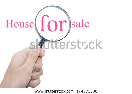 Business hand writing house for sale concept 