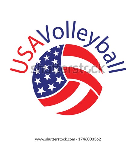 USA Volleyball icon vector logo.