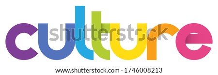 CULTURE colorful vector geometric type banner Royalty-Free Stock Photo #1746008213