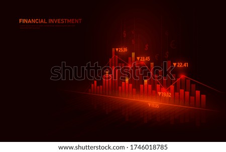 Stock market or forex trading graph in graphic concept suitable for financial investment or Economic trends business. 