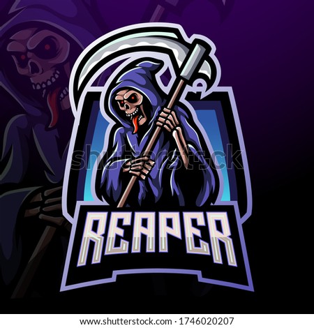Grim reaper esport logo mascot design