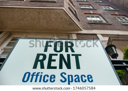 Office property 'For Rent' sign 