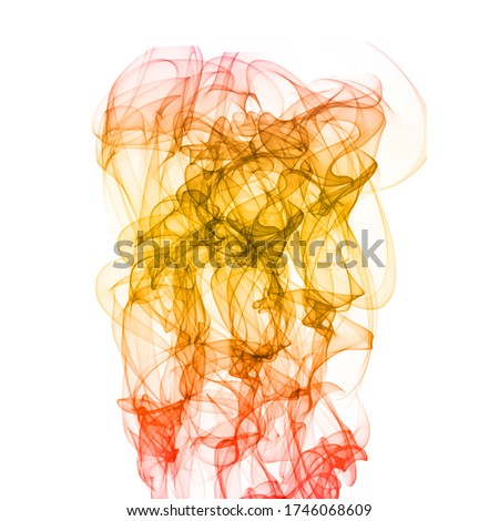 Beautiful colorful smoke abstract on black background, Movement of fire design
