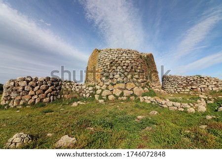 Nuraghe (megalithic stone building) in Sardinia, Italy Royalty-Free Stock Photo #1746072848