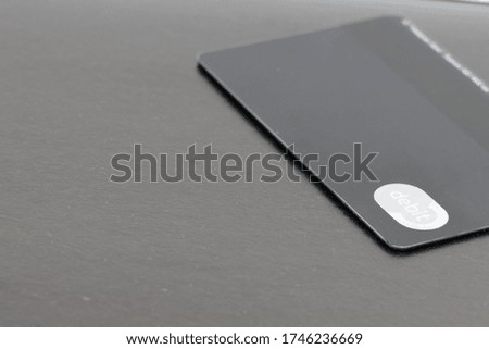credit card empty pattern business finance e-commerce tool with copy space for your text on gray office surface advertising concept picture 