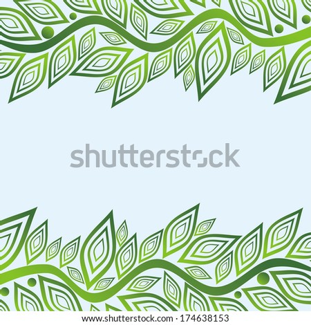 Nature pattern background leaves branch vector illustration