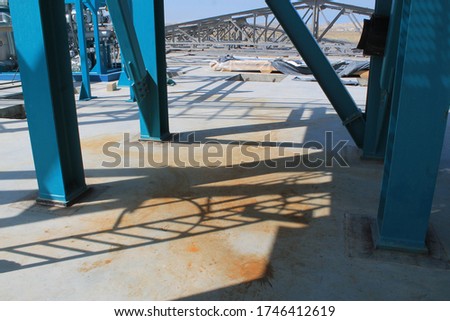 Oil pipes in a petrochemical plant during the production of oil and gas