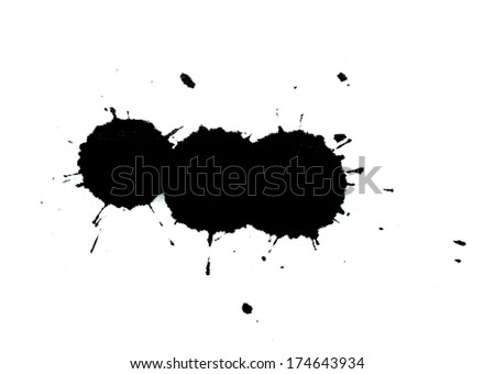 Ink splodges on a white paper