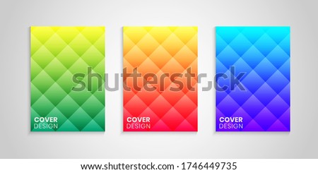 Minimal Cover Template Set With Gradient Background