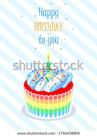 Text HAPPY BIRTHDAY TO YOU on card.