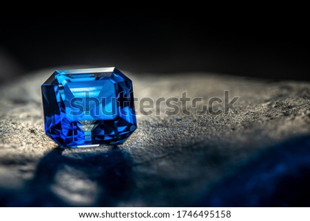Sapphire Blue Luxury Precious Gemstone  Royalty-Free Stock Photo #1746495158