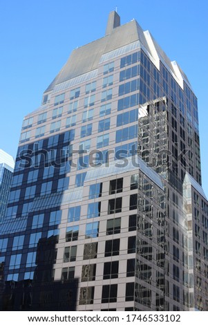 Manhattan Office Buildings from Top Floor View