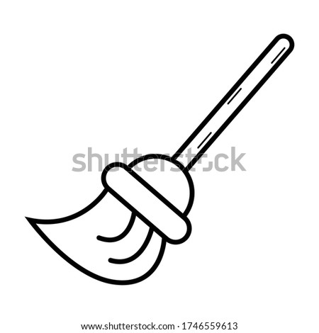 broom icon vector illustration photo