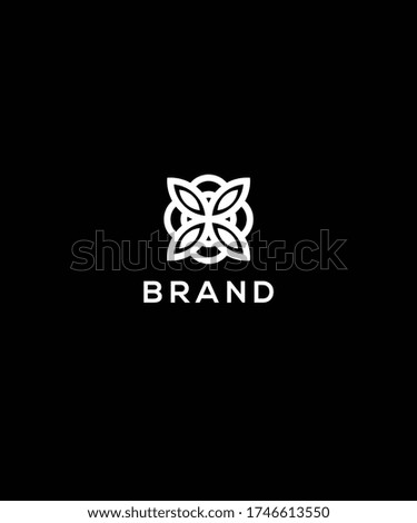 Abstract elegant flower logo icon vector design. Universal creative premium symbol. free vector eps