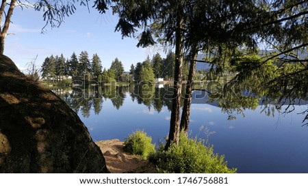 View of lake and reflection