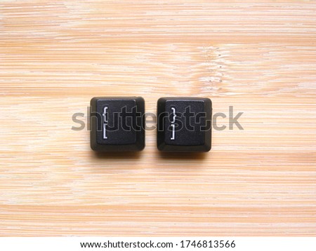 Black color Bracket keys of computer keyboard