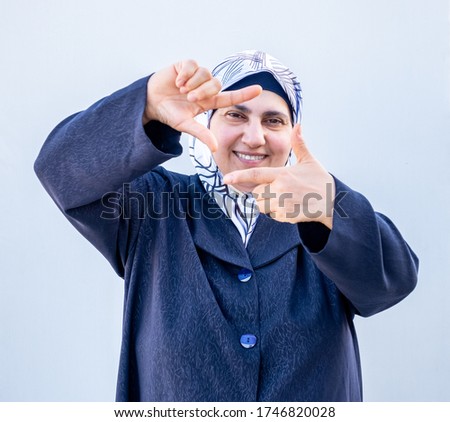 Arabic muslim woman smiling and having fun