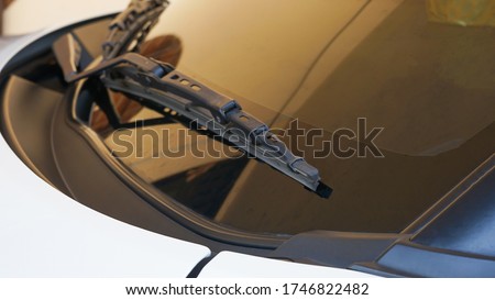 Close up of the windshield wipers Royalty-Free Stock Photo #1746822482