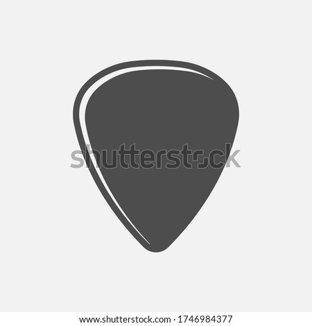 Guitar pick icon isolated on white background. Vector illustration. Eps 10.
